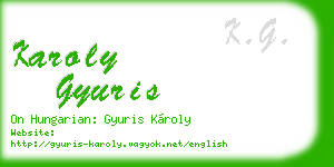 karoly gyuris business card